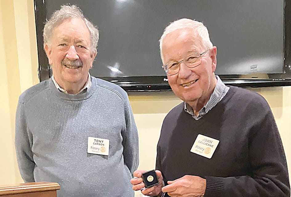Rotary honour for John Gallienne post image