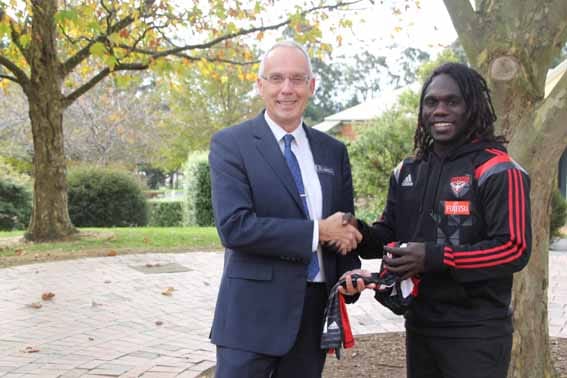 Chairo’s Essendon star presents jumper post image