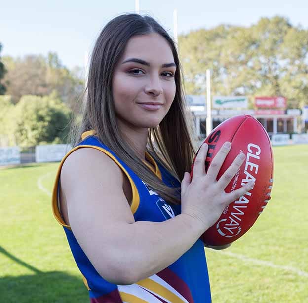 Sarah sets footy trail post image