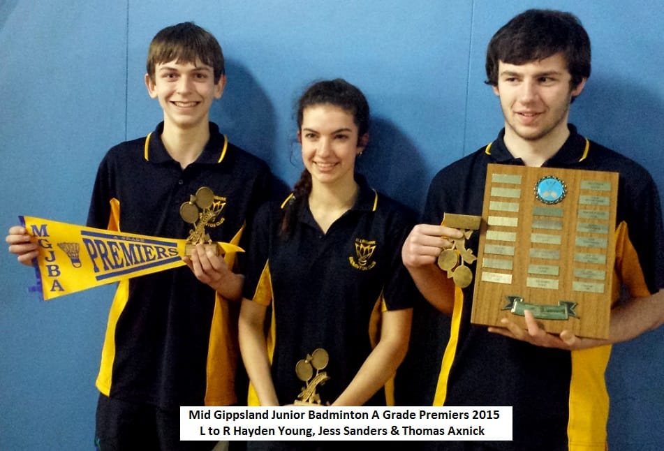 All clubs won a premiership flag in Mid Gippsland junior badminton. post image
