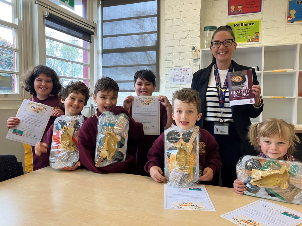 Students create healthy options recipe book post image