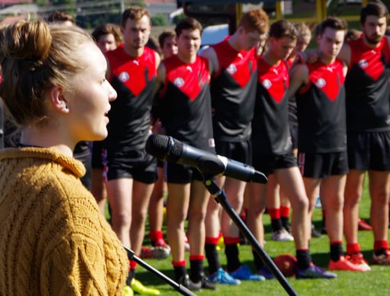 Players pay respect post image