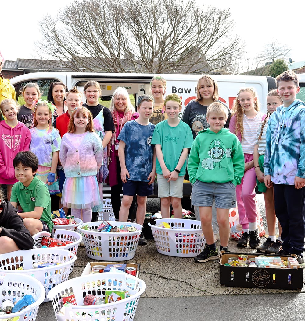 Students answer the call for food relief post image