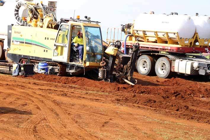 Esso pipeline goes under roads post image