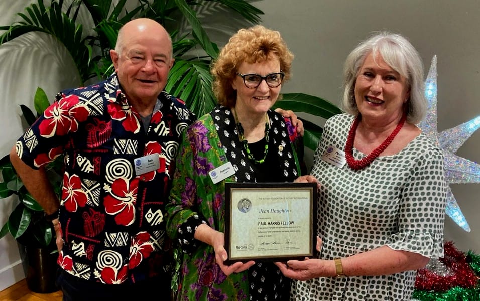 Jean recognised with Rotary fellowship post image