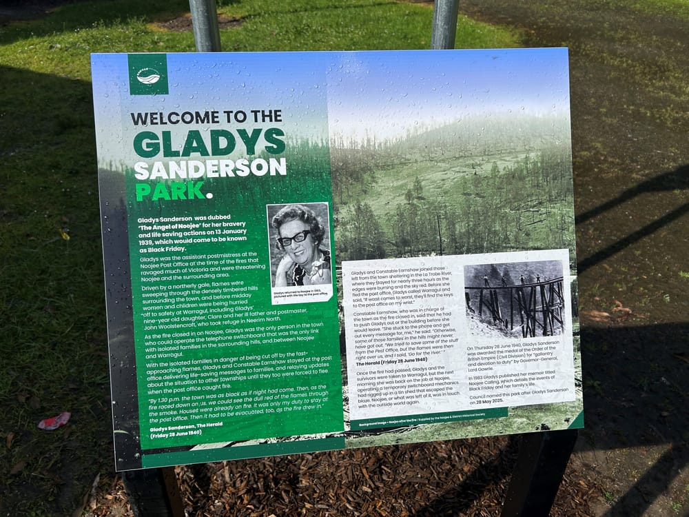 Park officially named after Angel of Noojee post image