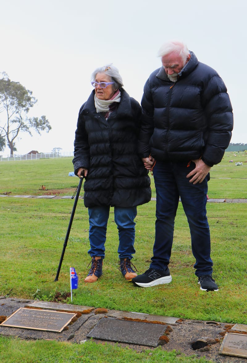 Flag honours at cemetery post image